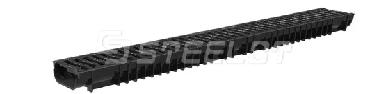 Лоток пластиковый SteePlain DN100 H55 с решеткой пластиковой