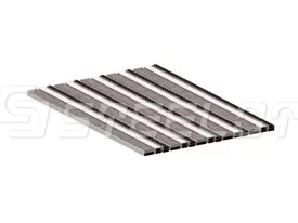Алюминиевая решетка SteeGuard Стандарт 40 ворс + щетка + скребок