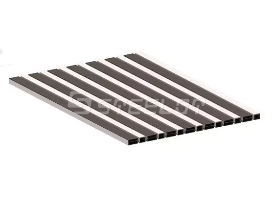 Алюминиевая решетка SteeGuard Стандарт 40 резина + широкий скребок