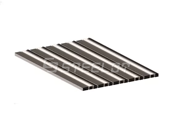 Алюминиевая решетка SteeGuard Стандарт 40 резина + щетка + широкий скребок