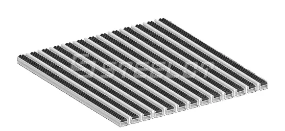 Алюминиевая решетка SteeGuard Стандарт щетка + скребок