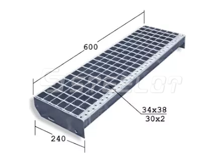 Ступени из сварного настила SP 600х240х30х2