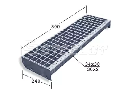 Ступени из сварного настила SP 800х240х30х2