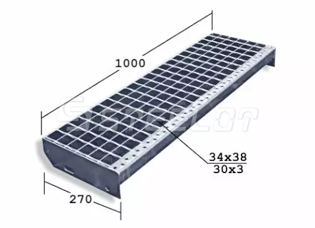 Ступени из сварного настила SP 1000х270х30х3
