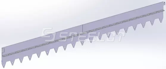 Разделитель-бордюр T-образный 1200-155-21,6-1,5, AISI 304