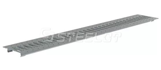 Решетка оцинкованная щелевая SteePlus DN100, кл. А15