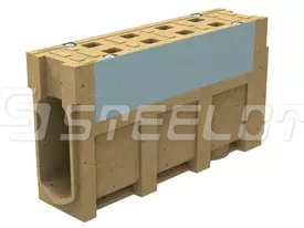 Моноблок полимербетонный ревизионный с полимербетонной решеткой SteeBlock DN110 H230, кл. F900