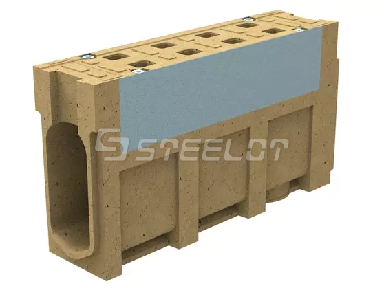 Моноблок полимербетонный ревизионный с полимербетонной решеткой SteeBlock DN110 H320, кл. F900